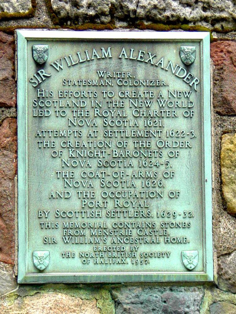 Sir William Alexander plaque, Halifax