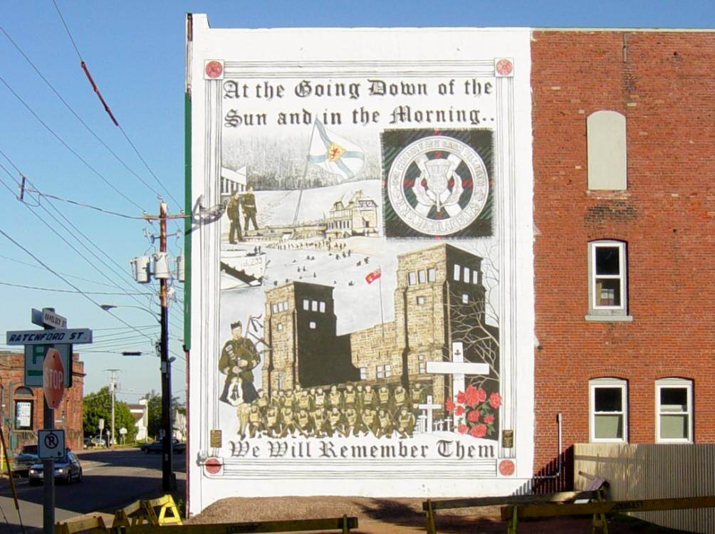 Amherst, Nova Scotia: North Nova Scotia Highlanders memorial mural