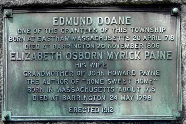 Barrington: Edmund Doane plaque -7