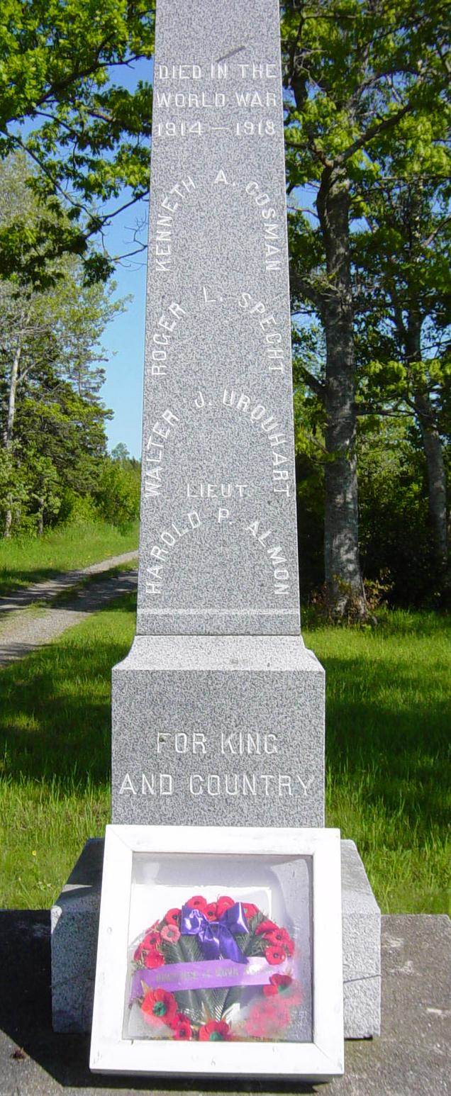 Barton, Nova Scotia: war memorial monument