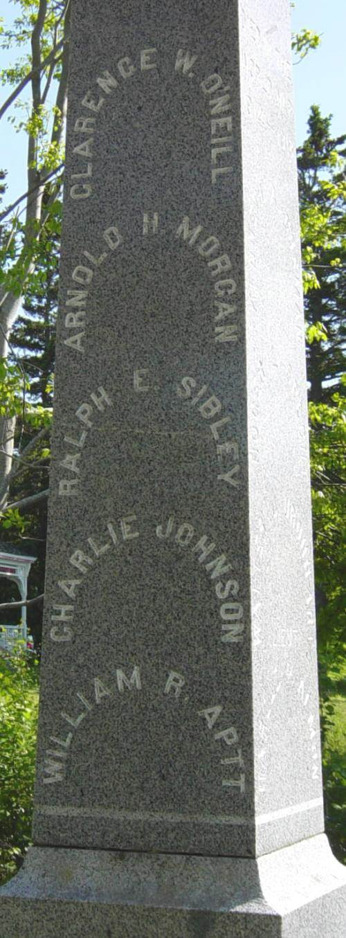 Barton, Nova Scotia: war memorial monument