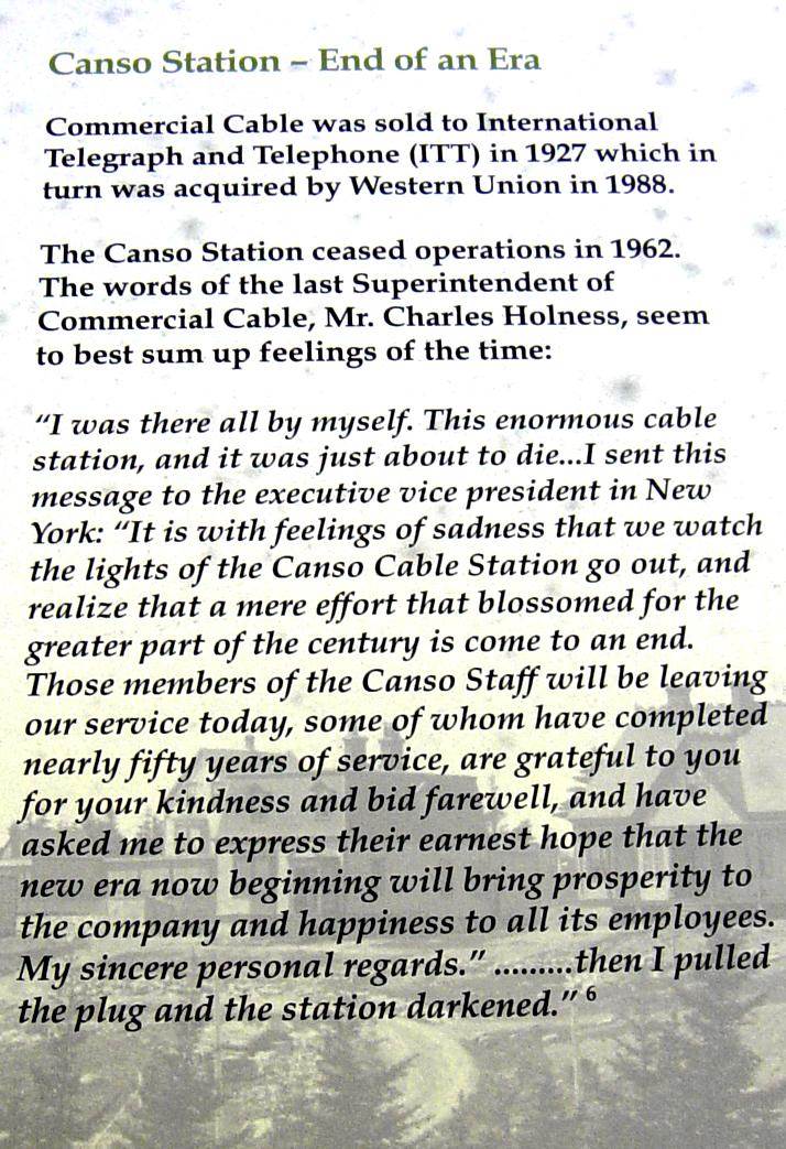Hazel Hill: Commercial Cable Trans Atlantic Park, east interpretative panel