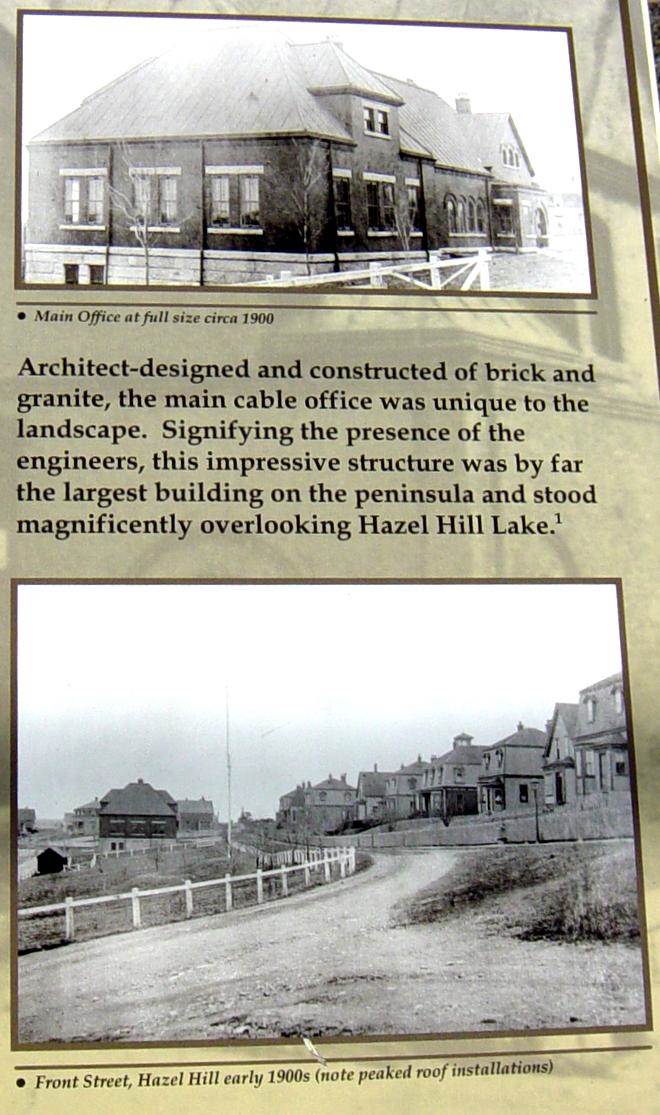 Hazel Hill: Commercial Cable Trans Atlantic Park, center interpretative panel
