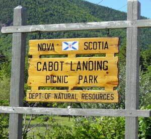 Cabot Landing Park sign