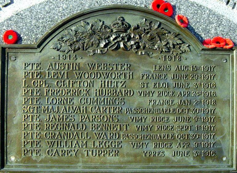 Canning: war memorial monument, 1914-18 plaque -4