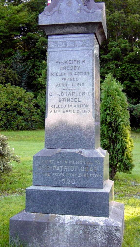 Carleton: war memorial, south face -4