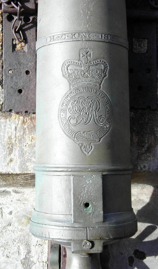 Chester: war memorial monument, north cannon detail