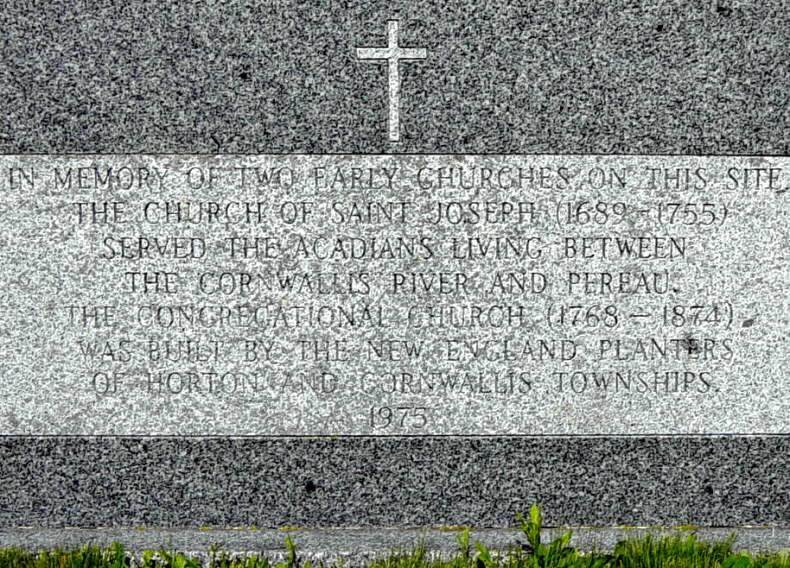 Chipman Corner: Two Churches memorial, west face