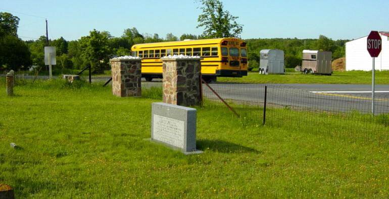 Chipman Corner: Two Churches memorial, looking south