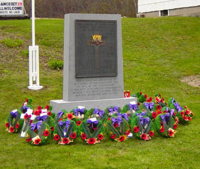 War memorial monument, Clementsport