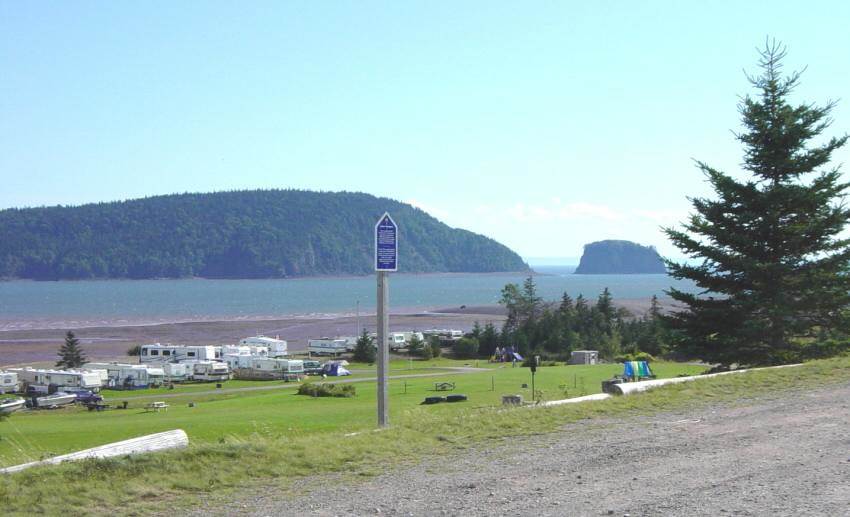 Colchester County: Acadian Heritage sign #1, Five Islands