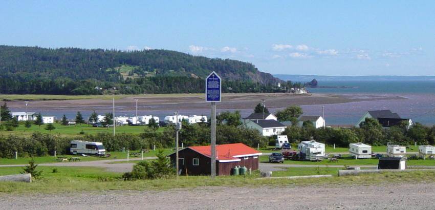 Colchester County: Acadian Heritage sign #1, Five Islands -2