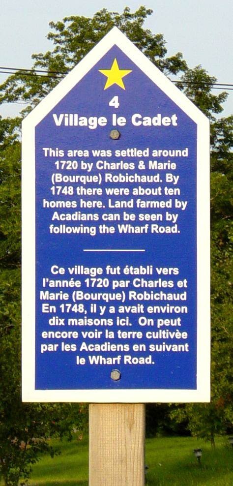 Colchester County: Acadian Heritage sign #04, Great Village