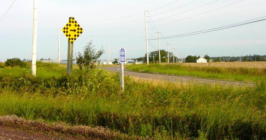 Colchester County: Acadian Heritage sign #7E (east), Masstown