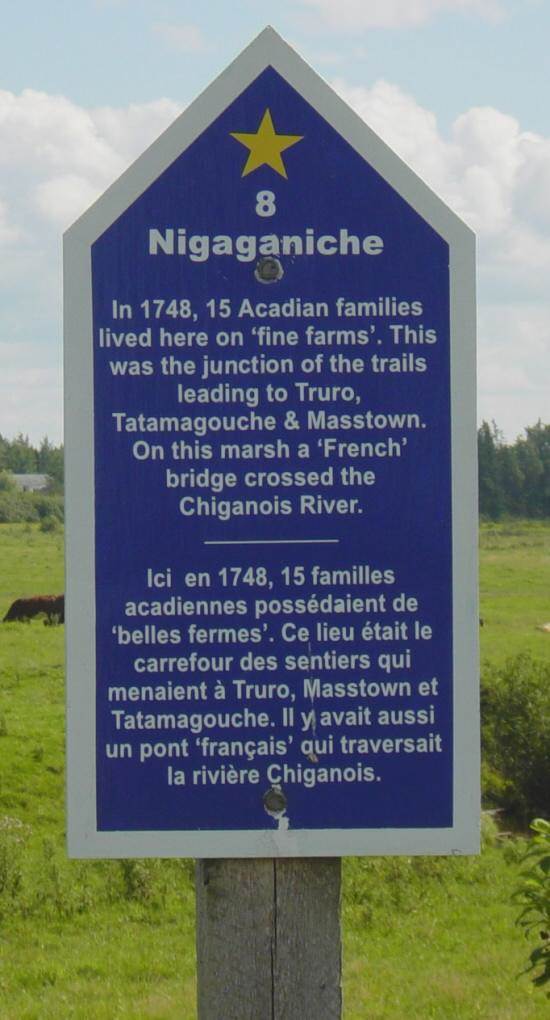 Colchester County: Acadian Heritage sign #8, Belmont -1