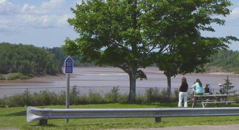 Colchester County: Acadian Heritage sign #23, Caddell Rapids, Riverside -6