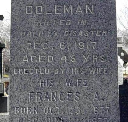 Vince Coleman tombstone, Halifax -1