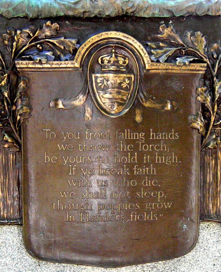 Cumberland County war memorial monument, west face plaque #4