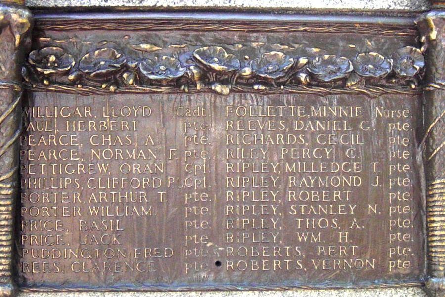 Cumberland County war memorial monument, west face plaque #5