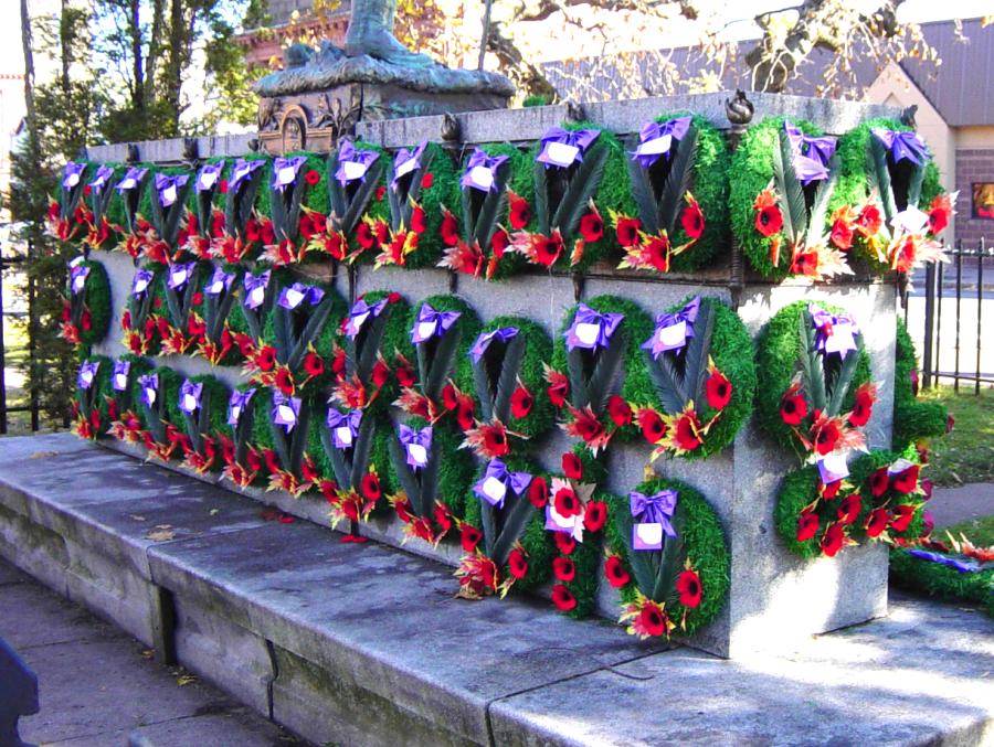 Cumberland County war memorial monument: West face after Rememberance Day 2005