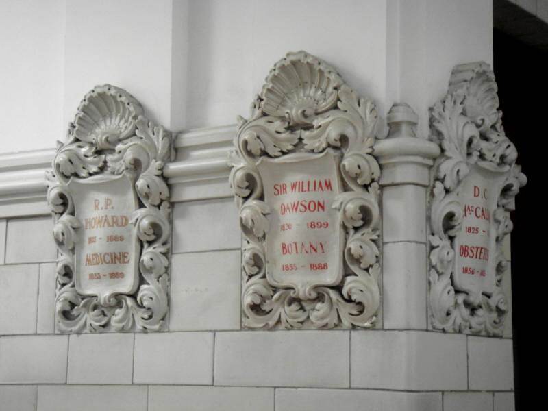 Memorial plaque, McGill University, Montreal