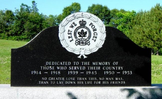 East Bay, Nova Scotia: war memorial, front -2