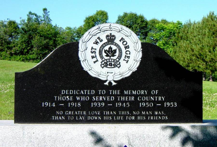 East Bay, Nova Scotia: war memorial, front -2