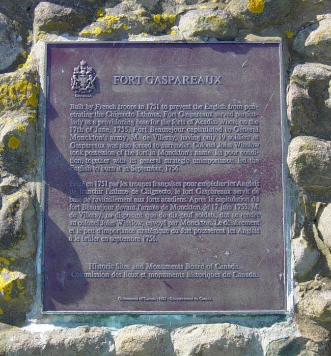 Fort Gaspareaux historic site