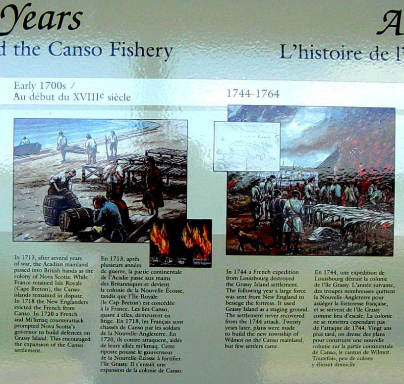 Detail of east interpretative panel at Grassy Island landing hut