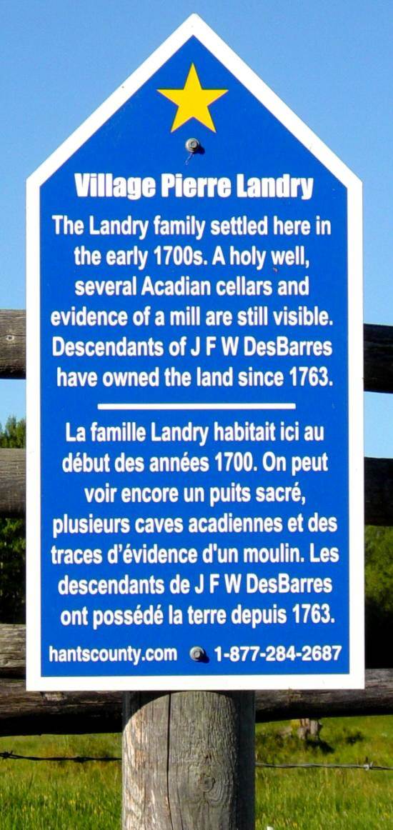 Hants County: Acadian Heritage sign #05, Castle Frederick