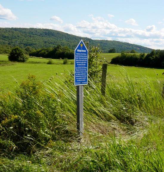 Hants County: Acadian Heritage sign #08, Lebreau Creek -2