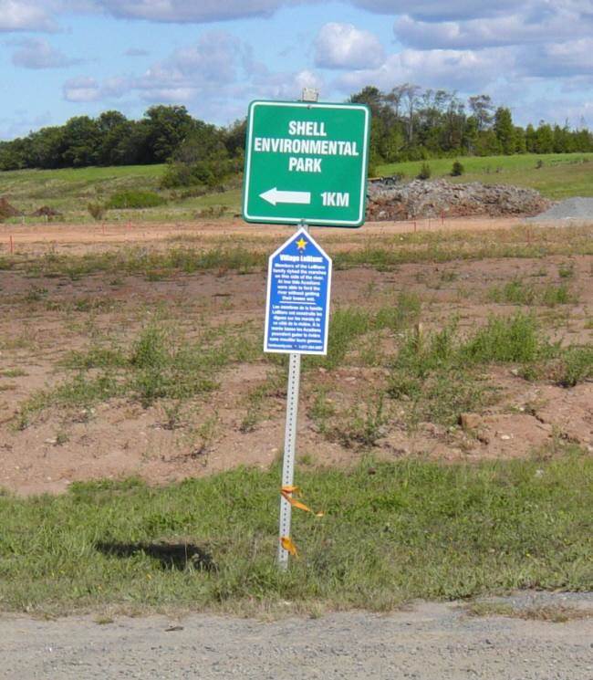 Hants County: Acadian Heritage sign #12, Wentworth Road