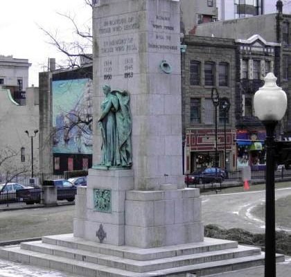 Halifax war memorial monument: north and west faces -7