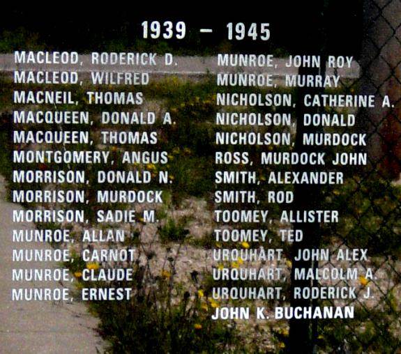 Indian Brook war memorial monument -4