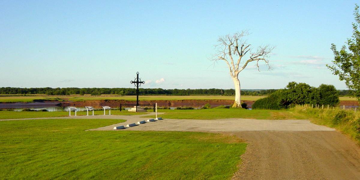 Horton Landing: The Iron Cross at its new location