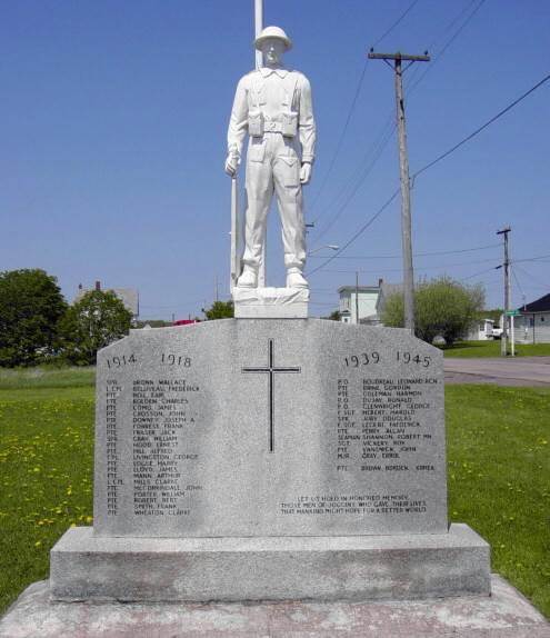 Joggins: war memorial