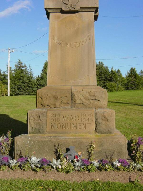 Judique, Nova Scotia: war memorial monument