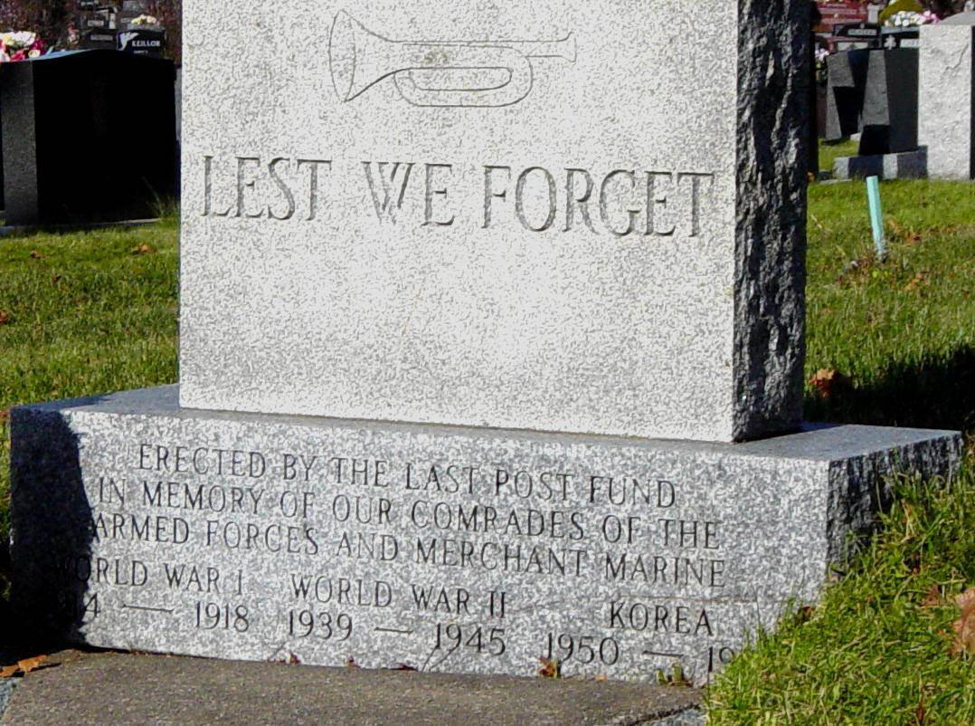 Halifax: Last Post Fund veterans memorial monument -2