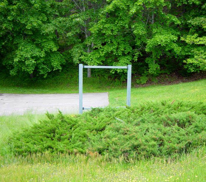 View showing the former location of the interpretative panel