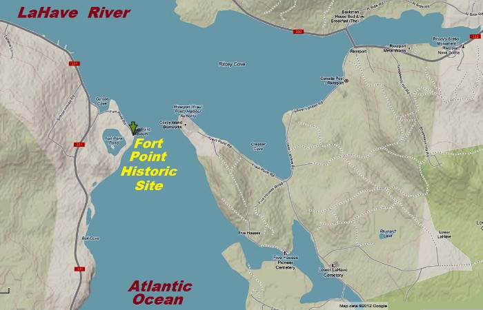 Google Map: Fort Point LaHave historic site