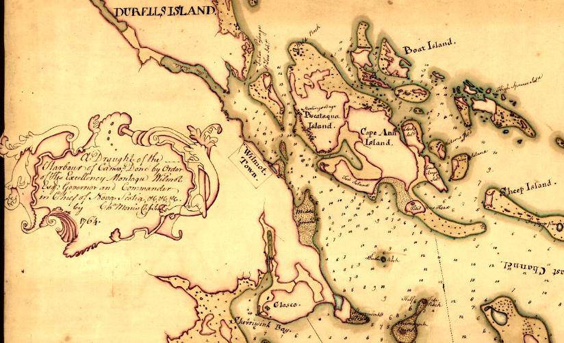 1764 Map of Canso harbour