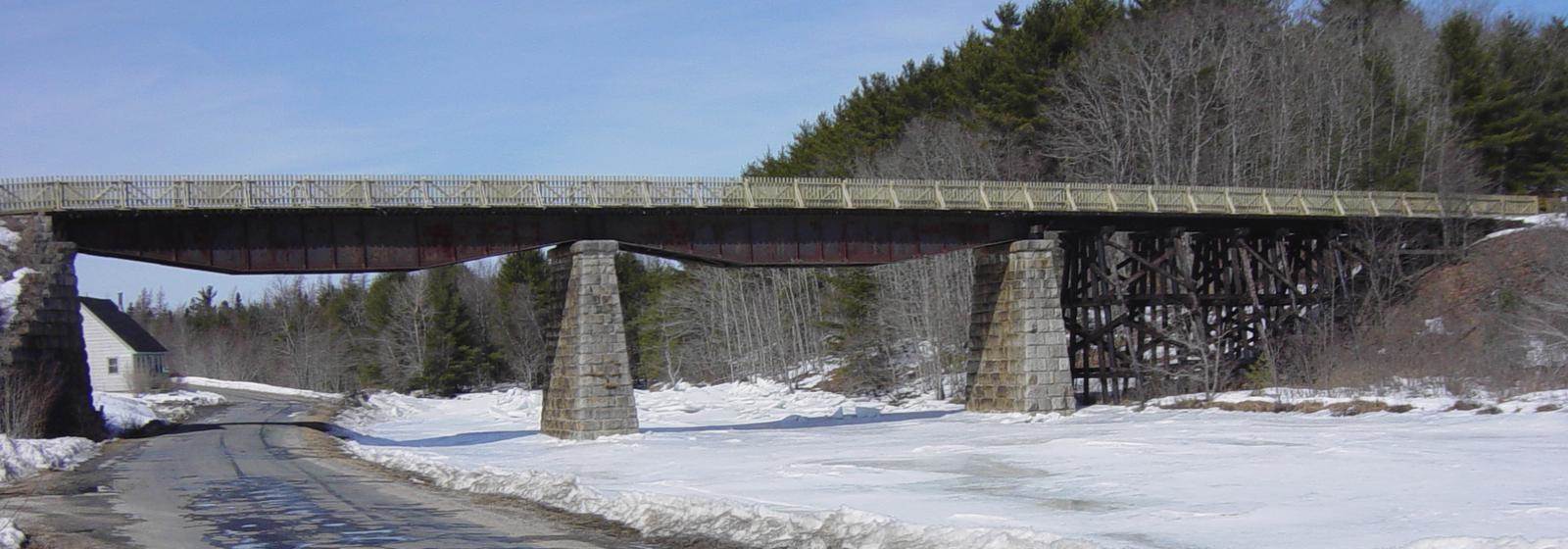 Martins River Bridge with new deck and handrail by Military Engineers