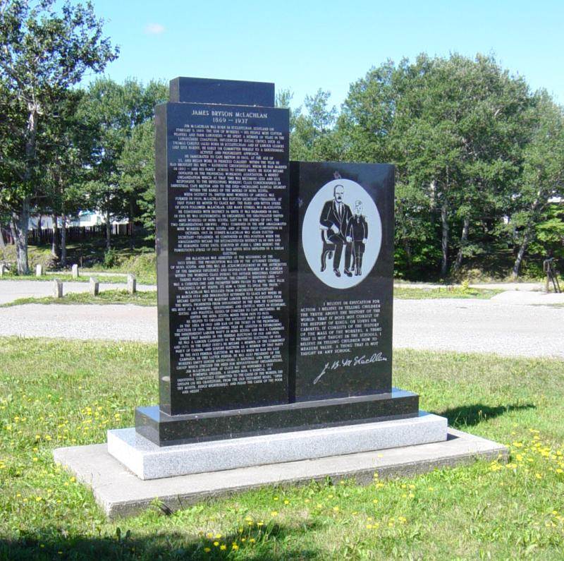 J.B. McLachlan monument, Glace Bay