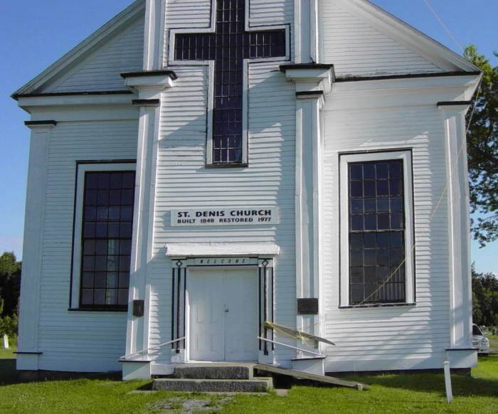 St. Denis church, built by Amos Seaman, 1848