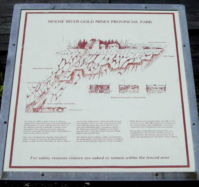 Moose River Gold Mine: interpretative panel