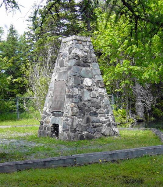 Moose River Gold Mine cairn, erected over the original borehole