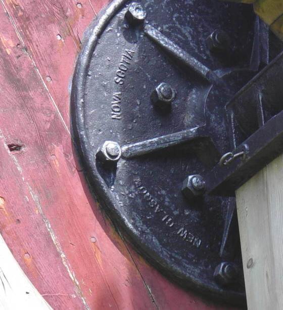 Moose River Gold Mines park: stamp mill, manufactured at New Glasgow, Nova Scotia