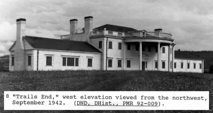 Edward P. Morse mansion at HMCS Cornwallis, Annapolis County, Nova Scotia, photographed in September 1942 - Building 30: Officers Mess