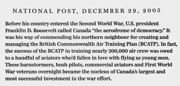 National Post clipping, 29 Dec 2005: The second in a three-part excerpt from Ted Barris's book, "Behind The Glory: Canada's Role in the Allied Air War"