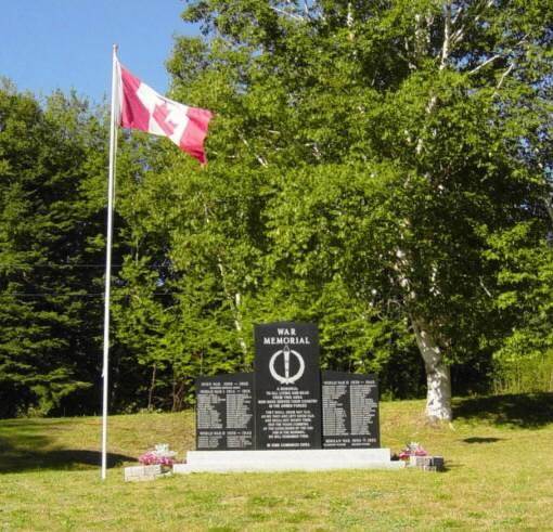 North River: war memorial, looking westward